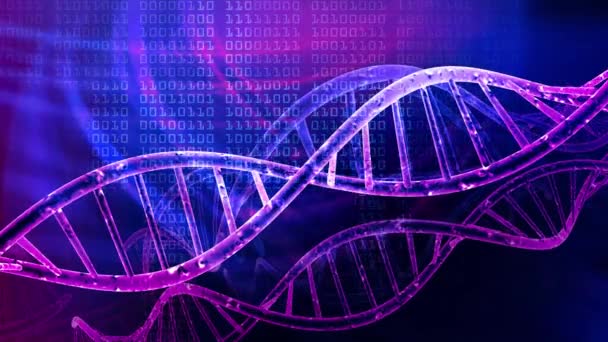 Dna Strand Medyczne Genetyka Tło — Wideo stockowe