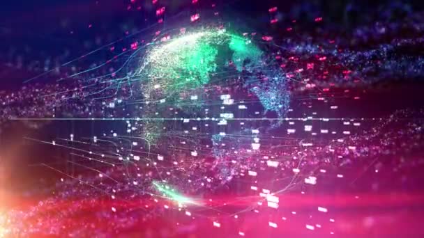 Technologie globale particule Terre fond 