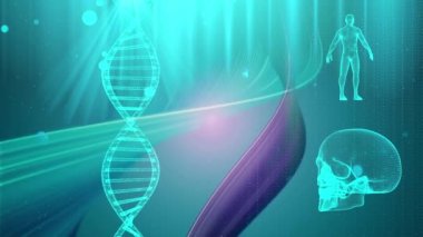 Dna iplikçik kafatası ve insan vücudu ile tıbbi geçmişi