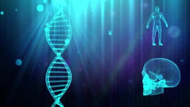 Dna iplikçik kafatası ve insan vücudu ile tıbbi geçmişi
