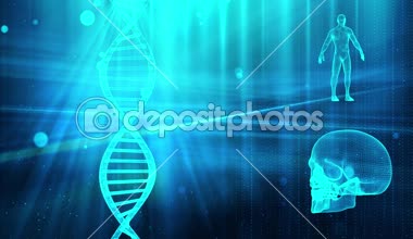 Dna iplikçik kafatası ve insan vücudu ile tıbbi geçmişi