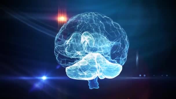 Contesto Medico Della Rete Neurale Cerebrale Umana — Video Stock