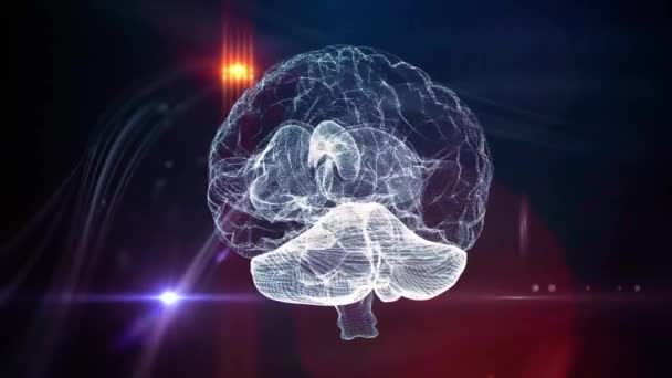 Menschliches Gehirn Neuronales Netzwerk Medizinischer Hintergrund — Stockvideo