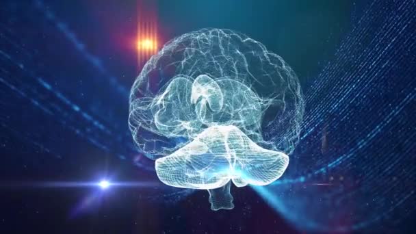 Cerebro Humano Red Neuronal Antecedentes Médicos — Vídeos de Stock