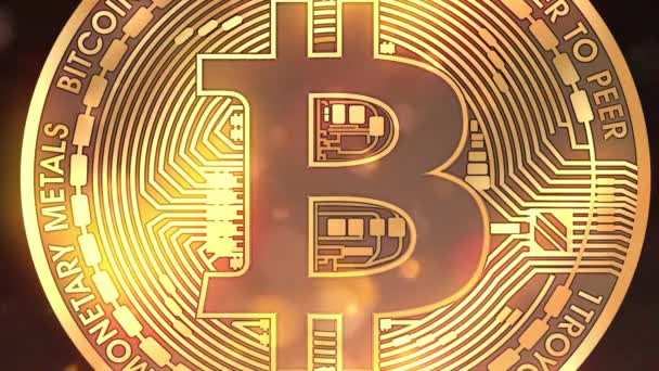 Hintergrund Der Virtuellen Währung Bitcoin — Stockvideo