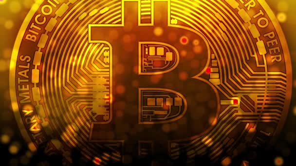 Hintergrund Der Virtuellen Währung Bitcoin — Stockvideo