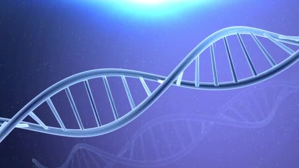 Dna Dubbelspiral Medicinsk Bakgrund — Stockvideo