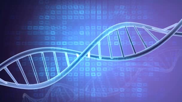 Dna Dubbele Helix Medische Achtergrond — Stockvideo