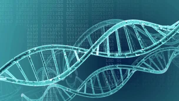 Dna Double Helix Medizinischer Hintergrund — Stockvideo