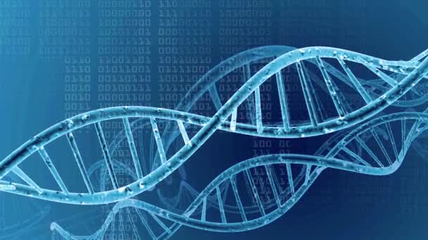 Dna Double Helix Medizinischer Hintergrund — Stockvideo