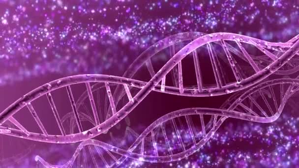 Dna Doppia Elica Sfondo Medico — Video Stock