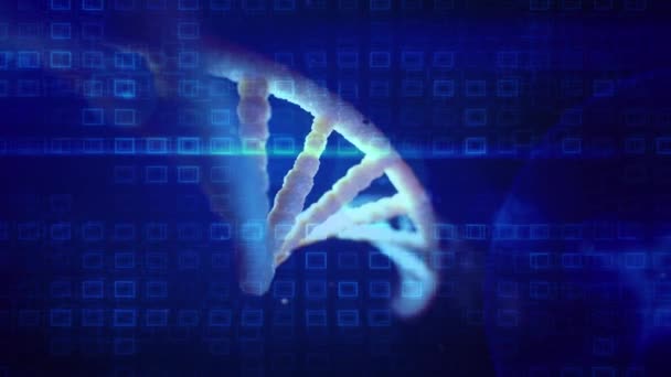 Dna Dubbele Helix Medische Achtergrond — Stockvideo