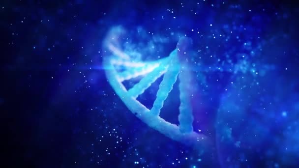 Dna Dubbele Helix Medische Achtergrond — Stockvideo