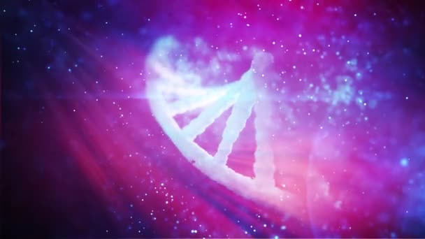 Dna Double Helix Medizinischer Hintergrund — Stockvideo