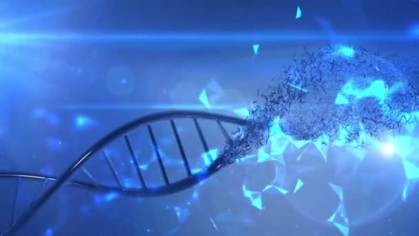 Dna Dubbele Helix Medische Achtergrond — Stockvideo