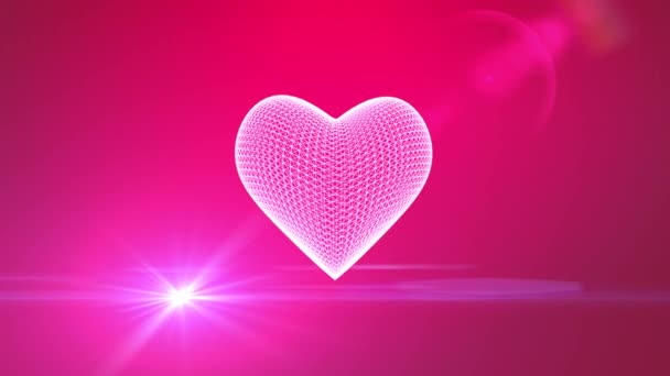 San Valentín Fondo Del Corazón — Vídeos de Stock
