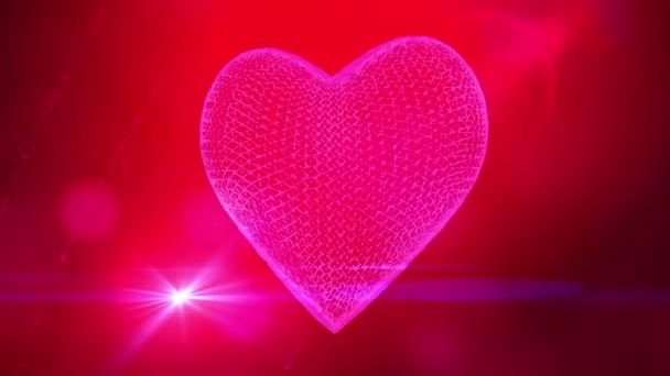 圣瓦伦丁的心脏背景 — 图库视频影像