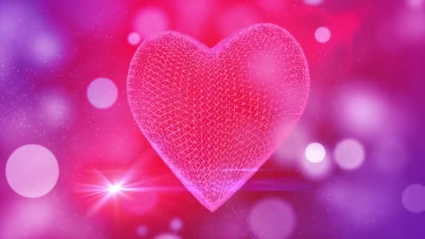 Valentines Heart Achtergrond — Stockvideo