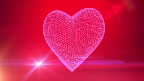 Valentines Heart Achtergrond — Stockvideo