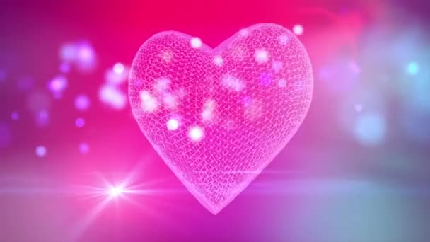 Valentines Hjärtat Bakgrund — Stockvideo
