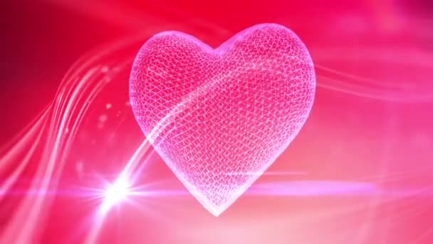 Valentines Herz Hintergrund — Stockvideo