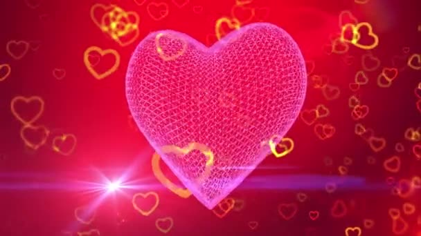 Valentines Heart Achtergrond — Stockvideo