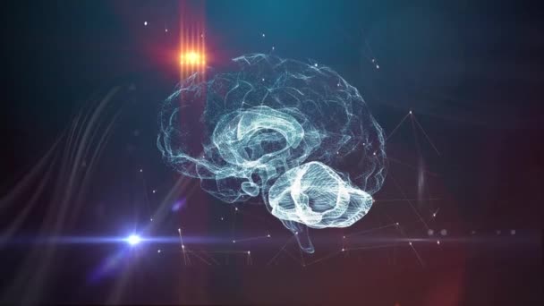 Lidský Mozek Umělé Inteligence Koncept — Stock video