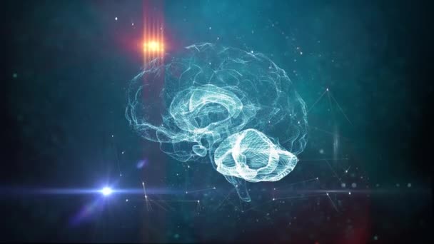 Human Brain Artificial Intelligence Concept — Stock Video