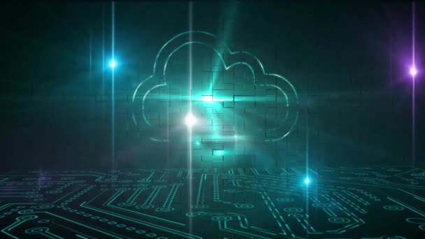 Technologie Cloud Computing Stockage Données Tech — Video