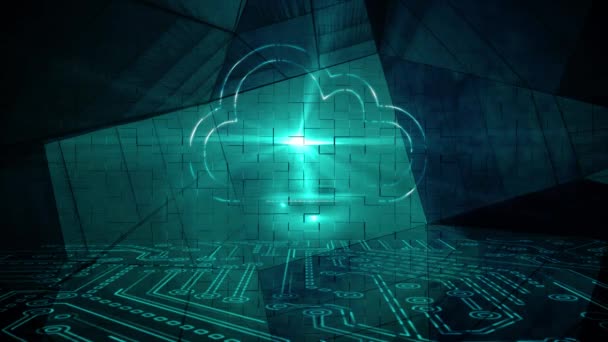 Technologie Cloud Computing Stockage Données Tech — Video