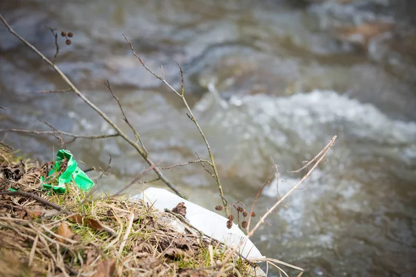 River plastic pollution, plastic waste in water
