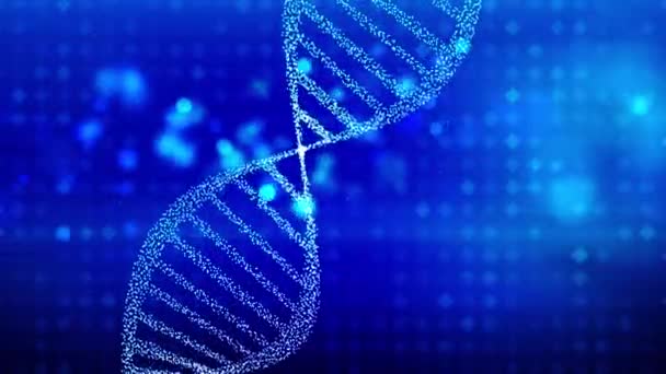 Dna Doppio Filamento Elica Sfondo Medico — Video Stock