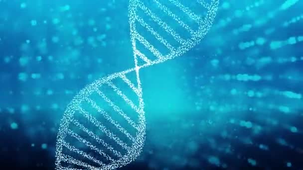 Dna Double Helix Strand Medizinischer Hintergrund — Stockvideo