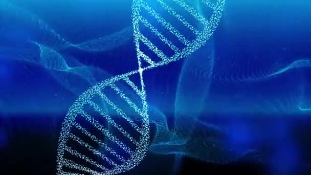 Dna Double Helix Strand Medical Background — Stock Video