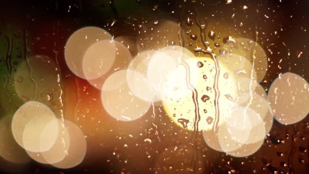 Abstract Raindrops Falling Background — Stock Video