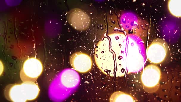 Abstract Raindrops Falling Background — Stock Video