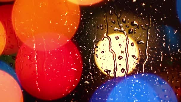 Абстрактные Капли Дождя Падают Задний План — стоковое видео