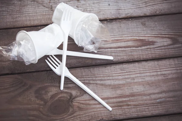 Fondo Del Concepto Contaminación Residuos Plásticos — Foto de Stock