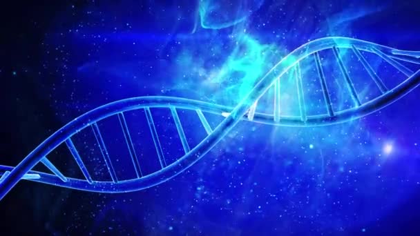 Dna Dubbelspiral Strand Medicinsk Bakgrund — Stockvideo