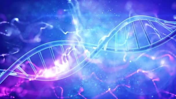 Dna Double Helix Strand Medical Background — Stock Video