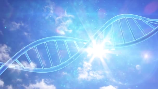 Dna Double Helix Strand Medical Background — Stock Video