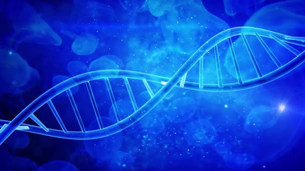 Dna Dubbelspiral Strand Medicinsk Bakgrund — Stockvideo