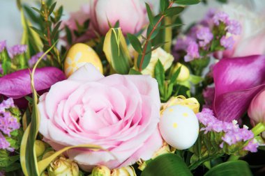 Bahar Paskalya çiçekler Vintage arka plan