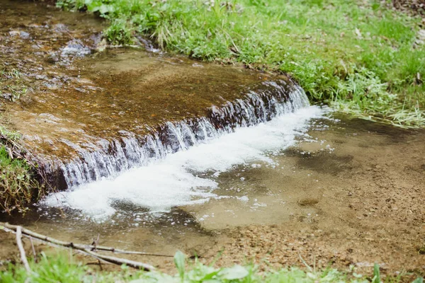 Cachoeira Montanha Fresca Fundo — Fotografia de Stock