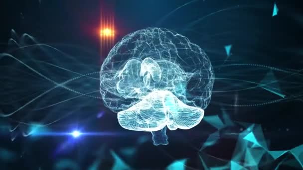 Antecedentes Tecnologia Médica Cerebral — Vídeo de Stock