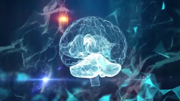 Beyin Tıp Teknolojisi Arka Plan — Stok video