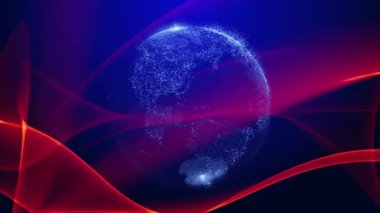 Küresel teknoloji iletişim ağı arka planı