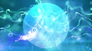 Soyut tıp teknolojisi mavi arka plan