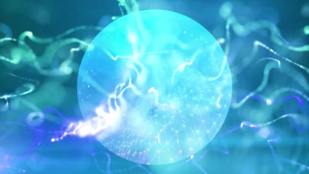 Résumé technologie médicale fond bleu 