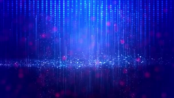 Abstrait particules bleues fond numérique 